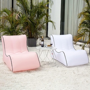 Outdoor <b>Inflatable</b> Recliner Portable <b>Inflatable</b> <b>Sofa</b> With Charging Beach Backyard Camping Gear Customizable - Product Image 1