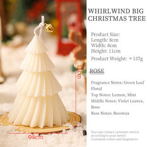 Candela Decorativa Natalizia <span class=keywords><strong>per</strong></span> le Feste, Candela Aromaterapica in Cera <span class=keywords><strong>di</strong></span> Soia a Forma <span class=keywords><strong>di</strong></span> <span class=keywords><strong>Albero</strong></span> <span class=keywords><strong>di</strong></span> <span class=keywords><strong>Natale</strong></span> - Product Image 6