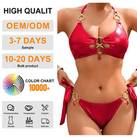 Hauts de bikini personnalisés en nylon pour femmes avec élasthanne, vêtements moulants de style exotique pour la danse, entraînement sexy