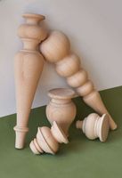 Accessoires de meubles solides personnalisés pieds en bois pied de canapé pieds de lit en bois pieds de chaise sculptés en bois