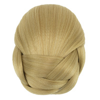 Chignon tressé synthétique de haute qualité en gros, postiche à clipser, chignon en forme de beignet, perruque à clipser pour femme
