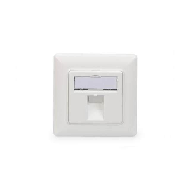 Linkwylan Wallplate for Keystone Modules German Face Plate 80x80 mm Metal Keystone Mount Surface Mount RJ45 Internet Plug Outlet