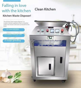 Broyeur de déchets alimentaires commercial en acier inoxydable, déchiqueteuse de déchets pour cuisine de restaurant - Product Image 6