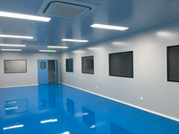 Cloison de séparation ignifugée classe A1 en laine de roche, MgO et acier galvanisé, sur mesure pour salles blanches, laboratoires, hôpitaux et ateliers