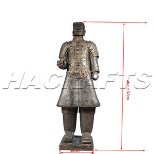 中国西安古代テラコッタ戦士お土産ガーデン像2024年グローバル販売格安真鍮カラー - Product Image 4