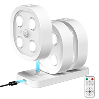 Éclairage de placard moderne à détecteur de mouvement LED sans fil rechargeable, installation magnétique, 3 températures de couleur