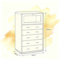 Meuble de rangement et de présentation modulaire en acier, style moderne premium, écologique, avec tiroirs et vitrine, pour chambre, salon, bar à domicile, hôtel
