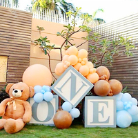 Vente chaude bébé anniversaire pleine lune fête cadeau boîte décoration accessoires boîte de fête motif de fleurs ballon boîte décoration de fête