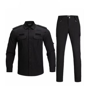 Nhanh Chóng Khô Đa Túi Người Đàn Ông Áo Sơ Mi Hàng Hóa Quần Bộ An Ninh Đồng Phục Bảo Vệ Bộ - Product Image 4