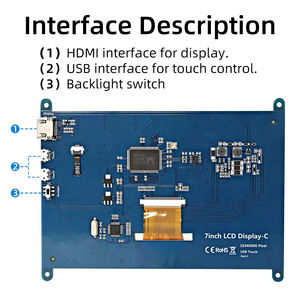 Módulo de pantalla táctil capacitiva de pantalla LCD IPS de 7 pulgadas 1024*600 para Raspberry <span class=keywords><strong>Pi</strong></span> MPI7002-D - Product Image 5