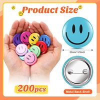 Pin Retro de Botón para Mochilas Clásicas, Accesorio para Mujer, Broche Personalizado de Lata con Iconos Divertidos, Pin de Cara Sonriente Feliz