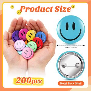 Nút Retro Pinback Huy Hiệu Cổ Điển Ba Lô Phụ Kiện Phụ Nữ Pinstin Tùy Chỉnh Vui Vẻ Trâm Nút Biểu Tượng Hạnh Phúc <span class=keywords><strong>Smiley</strong></span> Mặt Pin Phù Hiệu - Product Image 6