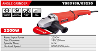 Meuleuse d'angle électrique professionnelle TIEDAO 2200W, outils électriques, machine 83180 pour le meulage et la découpe, prix d'usine