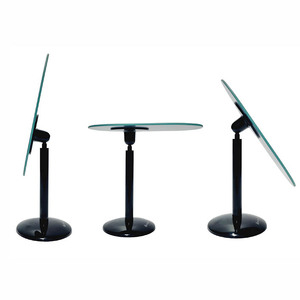 Espejo de tocador redondo moderno negro con diseño de mesa para maquillaje elegante y decoración del hogar - Product Image 5