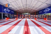 Tenda Multi Olahraga Lapangan Basket Sepak Bola Rangka Aluminium Penutup PVC Tahan Air Arena Pameran Indoor Outdoor Pemasangan Cepat CE
