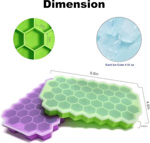 Vente flash : bac à glaçons en silicone mini, 37 moules à glace sans BPA, empilables, pour la congélation des aliments - Product Image 2