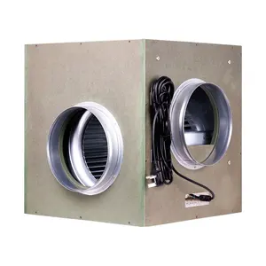 OEM 7-12 pouces 900W Réduction du bruit Vortex Boîte acoustique Ventilateurs Hydroponique Ventilateurs avec roue en métal