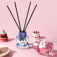 Diffuseur à bâtonnets en verre 50 ml, design artisanal de luxe, huile d'aromathérapie écologique, parfum longue durée, désodorisant pour la maison