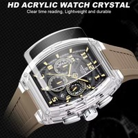 Montre pour homme NAVIFORCE NF6118, chronographe à quartz, bracelet en silicone souple lumineux, tendance business, décontractée, pour l'extérieur