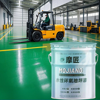 Kit de peinture époxy pour sol de garage, apprêt et couche de finition, pulvérisable, à base d'eau, autonivelant, qualité alimentaire, pour entrepôt, usage industriel intensif
