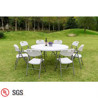 Table et chaises de pique-nique pliantes d'extérieur Table et chaises de banquet pliantes en plastique pour dîner en famille