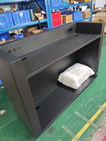 Station de DJ portable avec façade, support de bureau, écran LED vidéo et écran d'affichage pour cabine de DJ