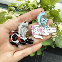 Fabricant de badges en métal émaillé personnalisés sans minimum de commande, badges en émail anime avec paillettes