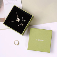 Boîte à bijoux personnalisée avec tiroir coulissant et fenêtre transparente, emballage en carton avec logo, pour colliers, cristaux et faux cils