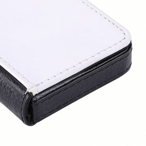 Custom Logo PU Square Leather Business Card Case Luxury <b>Magnetic</b> Card Holder for Business Credit ID Cards Metal <b>Material</b> - Product Image 5