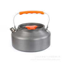 Bouilloire à thé en alliage d'aluminium pour le camping en plein air, pliable, légère, 1,6 L, compatible avec les réchauds à gaz, cafetière, sac de transport, anodisé