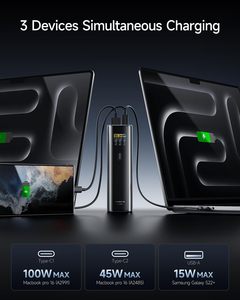 <strong>CUKTECH</strong> 15 Ultra 20000mAh 140W Laptop Charger 3-Port USB C Charger PD3.1 Fast Charging Battery Pack Smart Power Banks Station - Product Image 4