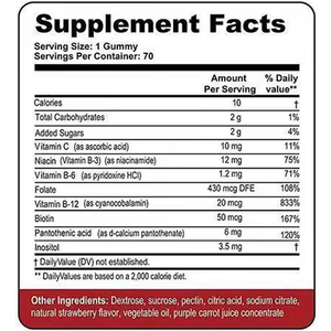 Gomitas de Vitaminas del <span class=keywords><strong>Complejo</strong></span> <span class=keywords><strong>B</strong></span> Sin Azúcar, Suplemento de Vitamina <span class=keywords><strong>B</strong></span>, B12, B7, B6, B3, B5, B8, B9 <span class=keywords><strong>para</strong></span> Mujeres Embarazadas, Aptas <span class=keywords><strong>para</strong></span> Veganos - Product Image 5