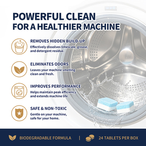 OEM Factory Price Disposable Eco-Friendly Washing Machine Cleaner Powerful Flaky <strong>Cleaning</strong> Tablets - Product Image 5