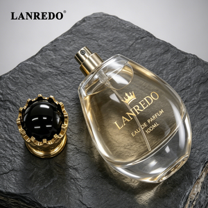 LANREDO Nuevo Diseño, Botella <span class=keywords><strong>de</strong></span> Perfume Vacía <span class=keywords><strong>de</strong></span> Cristal Transparente, Redonda, Elegante, con Figura Femenina, 100 ml, con Tapa <span class=keywords><strong>de</strong></span> Corona - Product Image 5