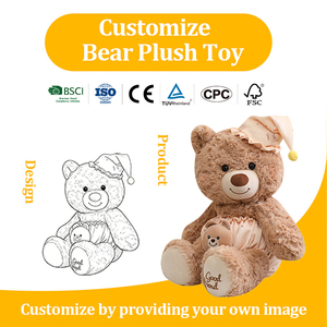 Lindo Oso <span class=keywords><strong>de</strong></span> Peluche <span class=keywords><strong>de</strong></span> Algodón PP con Logotipo Personalizado ODM OEM, Regalo para el <span class=keywords><strong>Día</strong></span> del Niño, <span class=keywords><strong>San</strong></span> <span class=keywords><strong>Valentín</strong></span> y Días Festivos - Product Image 1