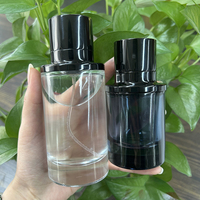 Bouteille de parfum vide ronde de luxe 50ml 100ml sur mesure avec bouchon magnétique et pulvérisateur à pompe Design rechargeable unique avec boîte