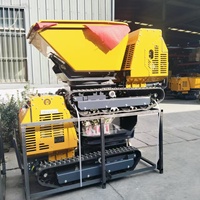 Camion benne sur chenilles homologué CE 4x4 Diesel Neuf Direction à gauche 1,5 tonne Benne basculante hydraulique pour usage agricole