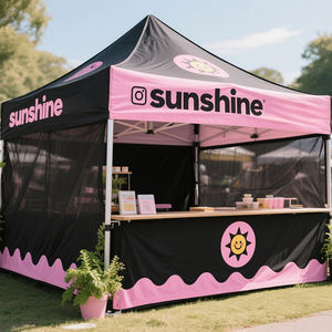 Tenda Makanan Portabel Lipat dengan Logo Kustom untuk Pameran Dagang Luar Ruangan, Desain Gratis, Acara Periklanan Ramah Lingkungan - Product Image 1