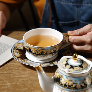 Classical Wind Bone China Mother Child <b>Pot</b> Suit Creative Exquisite Afternoon Tea <b>Set</b> Cold Kettle Flower Teapot 1 Modern Nordic - Product Image 4