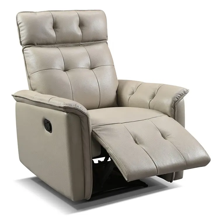 Wohnzimmer möbel Hochwertige Lounge Moderner Pellis siam Weißer italienischer Leder Lazy Boy Arm Recliner Chair