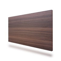 Panneau mural de fond de télévision en bois de noyer naturel avec meuble TV mural flottant assorti pour la décoration moderne du salon