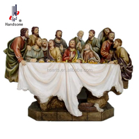 Haute qualité 3D catholique religieux «la dernière cène» scène résine artisanat personnalisable cadeau de noël photos polyrésine matériel