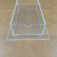 Boîte de rangement de luxe en acrylique transparent pour tuiles de Mahjong, capacité 160 tuiles américaines, 24,2x13,5x7,5cm, haute durabilité, divertissement familial