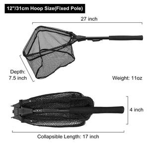 Topind Opvouwbare Vissen Schepnet Met Inklapbare Telescopische Aluminium Paal Handvat, Duurzaam Mesh Met Rubber Coating - Product Image 2