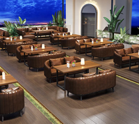 Sièges de stand en cuir PU personnalisés meubles de café modernes rembourrés de luxe cabines de restaurant