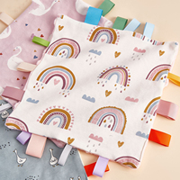 Couverture en peluche pour bébé garçon unisexe, couverture souple pour nouveau-né, avec étiquette pour sucette, pour filles