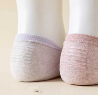 Chaussettes basses invisibles en coton sans couture pour femmes, respirantes, antibactériennes, antidérapantes, à bout fendu, fines et sans armature, pour l'été