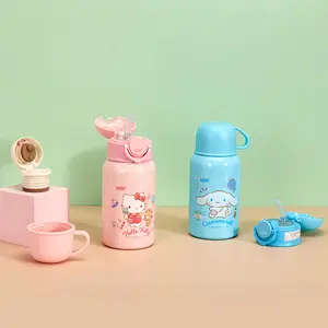 500 ml Kawaii Sanrioed Kuromi Thermetasse niedlicher Cartoon Cinnamoroll Meine Melodie Kitty 304 Edelstahl-Wasserflasche Mädchen