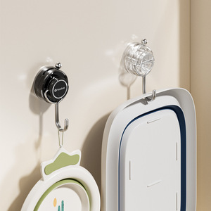 Simple Style Vacuum Suction Cup Hook Strong Load Bearing No Drilling Needed For Bathroom Toilet Door Storage - Product Image 1