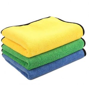 ผ้าเช็ดแห้งไมโครไฟเบอร์กำมะหยี่ 30*40 400 แกรม 2 สี ผ้าขนแกะคอมโพสิตสำหรับล้างรถ - Product Image 4